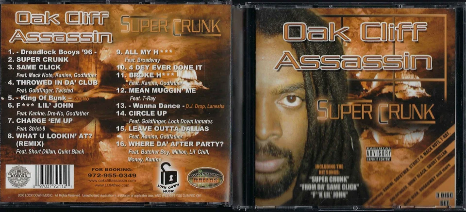 !@#$ Oak Cliff Assassin - Super Crunk (3CD) Texas Rap G-Funk Kanine !@#$ - Image 1 of 1