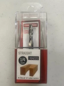 Craftsman 64220 1/4" Straight Upspiral Router Bit - Picture 1 of 1