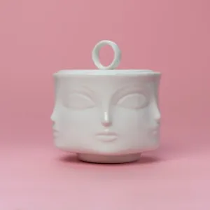 Johnathan Adler Dora Maar Ceramic Multi-Face Sugar Bowl with Lid (RRP: £50) - Picture 1 of 3