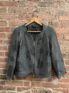 Giorgio Armani Women's Jacket, Sz 38, Gray Jacquard, Roses Italy - Picture 1 of 9
