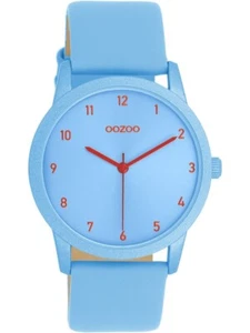 Oozoo Damenuhr C11168 Hellblau Lederband 38 mm - Bild 1 von 2