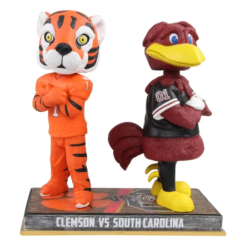 The Tiger & Cocky Clemson & University of South Carolina Rivalry Bobblehead NCAA Cover