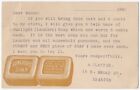 1895 savon à lessive lumière du soleil carte postale publicitaire domestique américaine