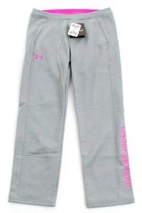 Under Armour Storm UA Armour Fleece Gray & Pink Athletic Pants Youth Girl's NWT - Picture 1 of 2