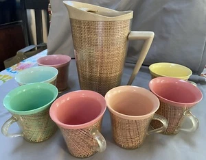Juego de 9 tazas y jarras térmicas vintage Raffiaware - Imagen 1 de 4
