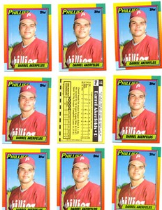 40 CARD LOT of 1990 Topps Traded #1T Darrel Akerfelds Philadelphia Phillies