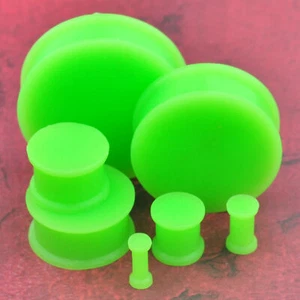 2PCS-Large Solid Silicone Ear Skins-Ear Gauges-Soft Ear Tunnels Expander Plugs - Picture 1 of 27