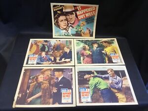 Set of (5) PAUL KELLY It Happened Out West Lobby Cards with Title 11x14 Western