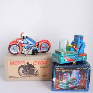 Masudaya Colección Mini X-9 Robot Espacial Coche Reproducción y Motocicleta Juguete de Lata - Imagen 1 de 11