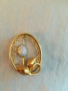 Brooch with Filigree Oval Pin - Picture 1 of 1