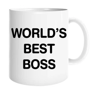 WORLD'S BEST BOSS Mug Ceramic Coffee or Tea Mug Birthday Gift Boss Manager CEO - Picture 1 of 8