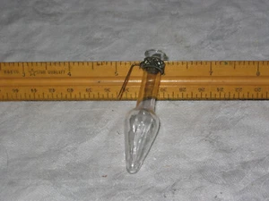 Vtg Glass Boutonniere Vase w/Hand Tooled Lip + Fancy Pierced Collar Pin Loc BR 1 - Picture 1 of 3