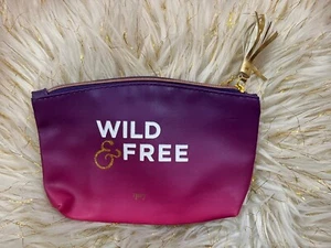IPSY Cosmetic Glam Makeup Bag agosto 2017 Wild & Free viola rosa nappa ombreggiata - Foto 1 di 10