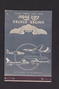 Old Matchcover USA BN157483 matchbox Military Airplane - Picture 1 of 1