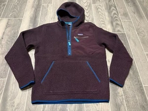 New Patagonia Retro Pile Pullover Jacket Fleece Obsidian Plum S 22790 Hoodie - Picture 1 of 5