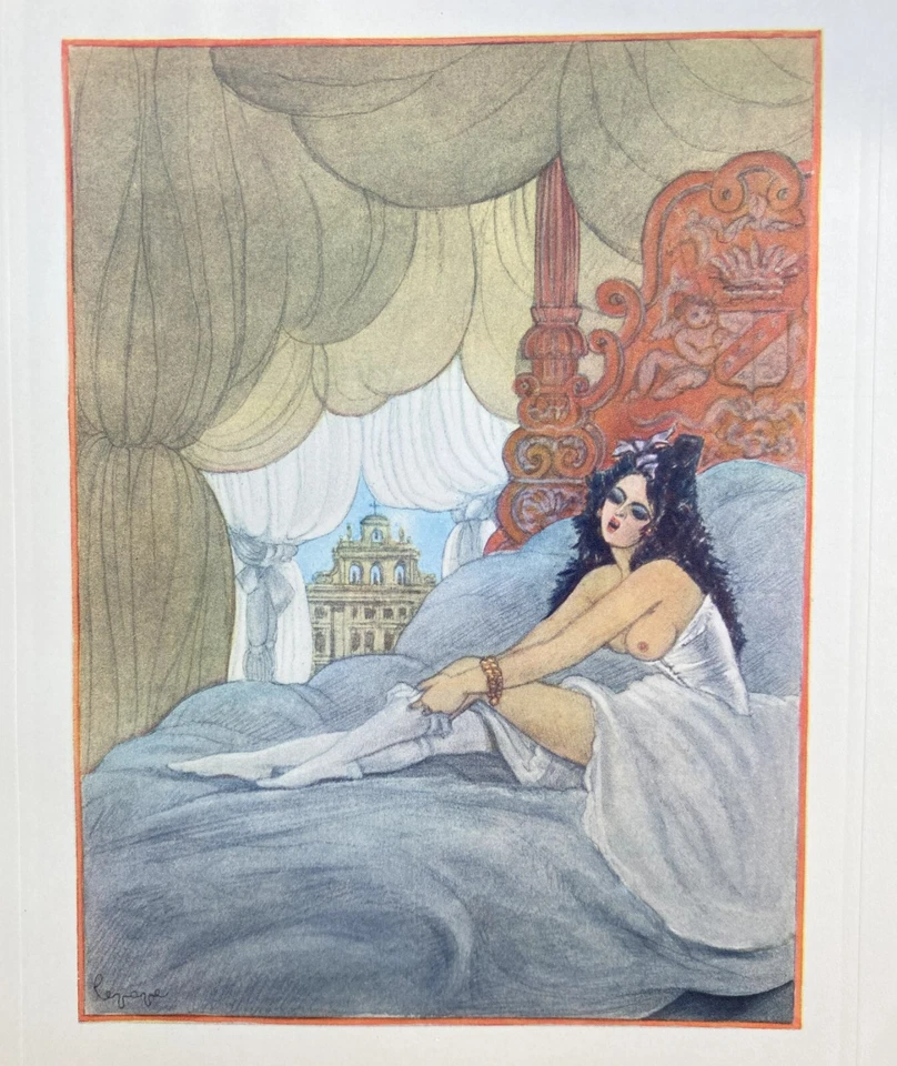   Originale   gravure  sur  cuivre  1937  George lepape art déco érotisme - Photo 1/3