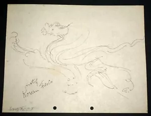 Drago da disegno affresco coreano Hawaii '50 di Madge Tennent (1889-1972) (DAT) - Foto 1 di 6
