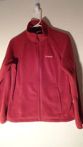 Columbia Brick Red, 100% Polyester, Full Zip, Jacket, Womens Medium - Picture 1 of 12