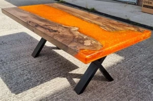 Handmade Spalted Walnut Resin Coffee Table - Picture 1 of 12