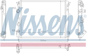 Nissens Engine Coolant Radiator 607126 for eg. RENAULT CLIO SYMBOL (1998) 1.2 e - Picture 1 of 4