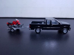HO scale 1:87 Custom Atlas f-150 with Street Bike. - Picture 1 of 6