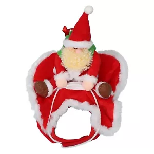Dogs Dress Up Funny Christmas Santa Claus Costume Cute Pet Costumes Comfortable - Picture 1 of 27