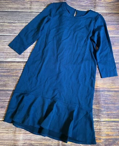 Women's S J Jill Ponte Blue Dress Polka Dot Oxford Blue NWT - Picture 1 of 7