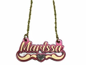 Collar Placa con Nombre Personalizada Oro 14K Relleno Calidad Cuerda Cadena, ¡Precioso! - Imagen 1 de 9