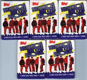Carte collezionabili Kids On The Block nuove 5 confezioni di cera - Foto 1 di 1