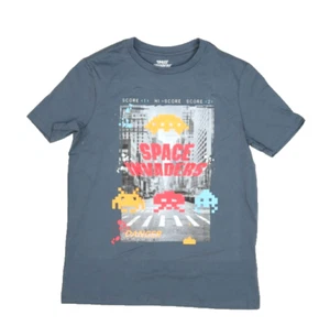 Old Navy Space Invaders Youth Graphic T-Shirt Wintery Waters Blue Youth L 10/12 - Picture 1 of 10