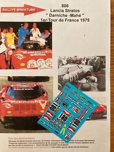 DECALS 1/43 LANCIA STRATOS DARNICHE TOUR AUTO 1975 RALLYE RALLY FRANCE - Foto 1 di 1