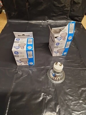 2x GE GU10 85844 240v LED Bulb Lamp 3.5w FloodBeam 2700k warm white L59mm 200lm  - Image 1 of 4