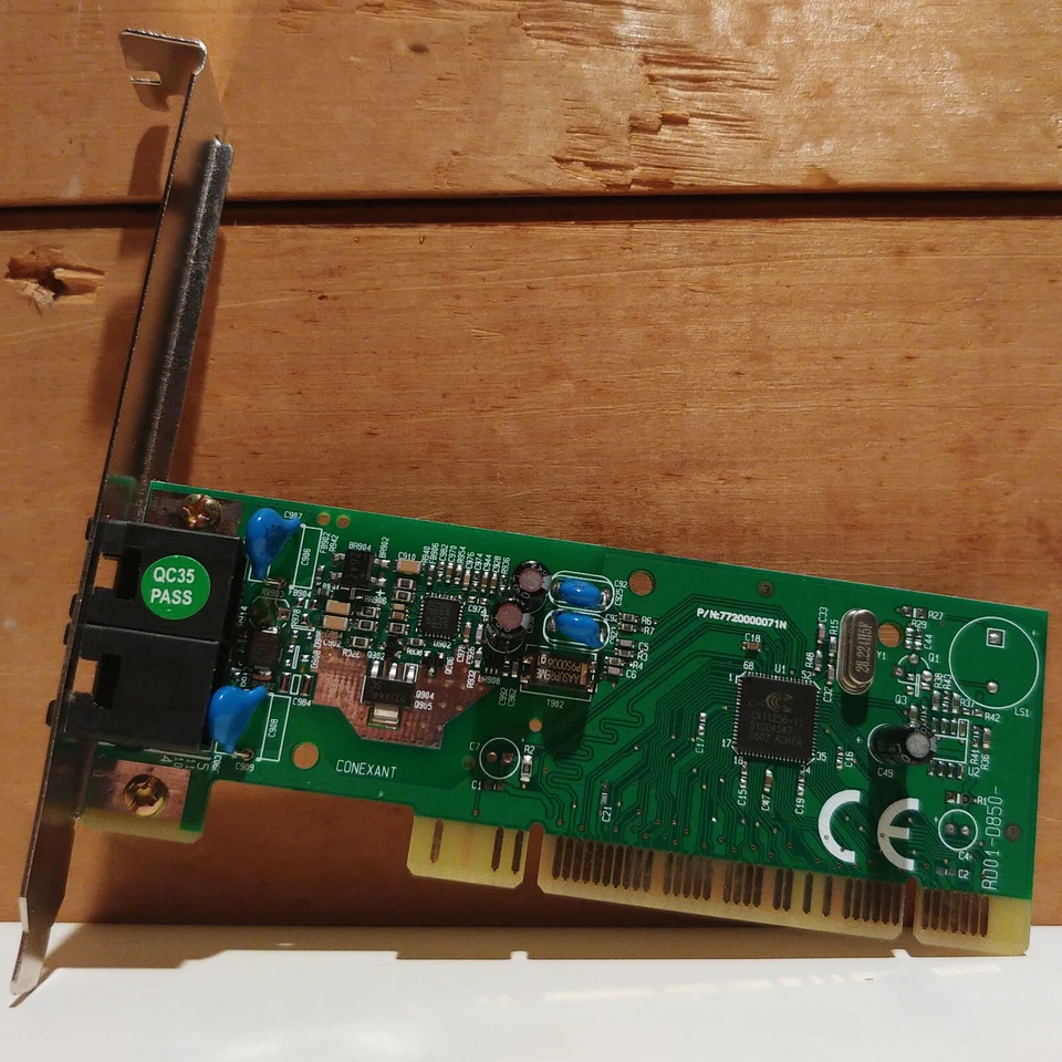 Conexant RD01-D850 PCI Dual Modem Card Fax Phone Line 56K - Image 1 of 4