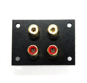 12 Stck. Cinch Buchse Audio Panel Set vergoldet 4P #3017A DK Taiwan (PU Set) - Bild 1 von 4