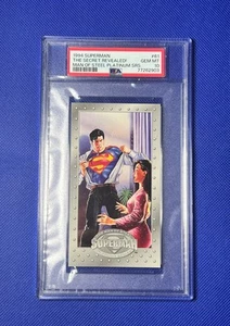 1994 SUPERMAN CARD The Man of Steel Platinum #61 The Secret Revealed! PSA 10 - Picture 1 of 3