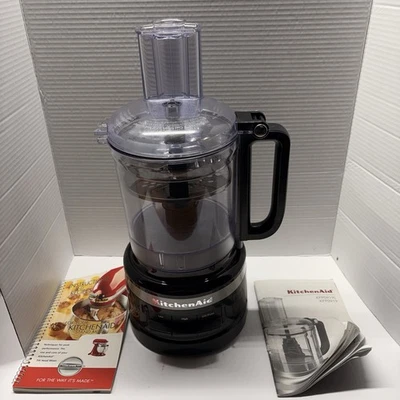 KitchenAid 9 Cup Food Processor w/ Blades Attachments Manuals Black E105402 - Image 1 of 4