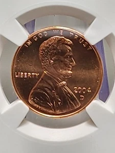 2004-D Lincoln Cent NGC Ms68 RD - Picture 1 of 4