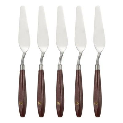 5pcs Painting Palette Knife 3.74 x 1.1 Inch Stainless Steel with Wood Handle Foto 1 de 4