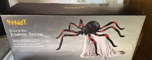 New Sealed In Box Halloween 21” LED Black Jumping Spider Animatronic - Picture 1 of 7