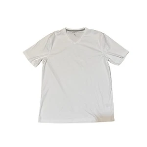 Saks Fifth Avenue Solid White Short Sleeve V-Neck T-Shirt Size Large - Picture 1 of 5