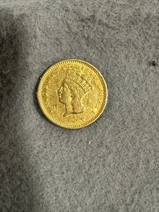 1856 USA 1 Dollar Princess Head Gold #4 - Bild 1 von 2