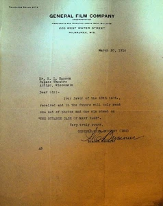 General Film Company Letterhead March 20 1916 The Strange Case of Mary Page - Picture 1 of 1