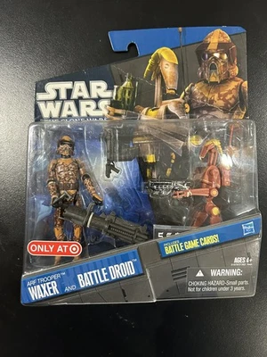 NEW Star Wars The Clone Wars Waxer and Battle Droid Target exclusive. Hasbro  - Image 1 of 4
