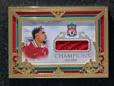 2024-25 Futera Liverpool Unique LUIS DIAZ 3/3 Patch Framed Champions SSP #LCH05 - Image 1 of 3