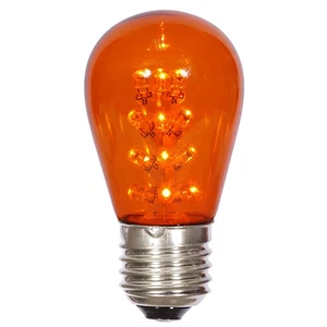 S14 LED Amber Transp Bulb E26 Base 5/pk - Picture 1 of 1