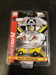 Auto World Speed Racer X Shooting Star Slot Car escala HO nueva pantalla plateada - Imagen 1 de 3