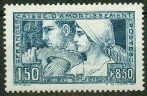 FRANCE- 1928  - SINKING FUND. WORK – VF** - Picture 1 of 1