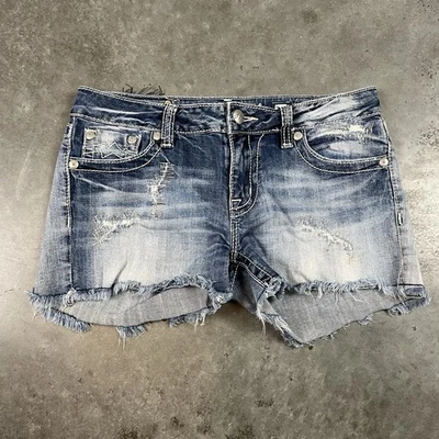 Miss Me Shorts Womens 30 Blue Y2K Distressed Grunge Preowned - Image 1 of 4