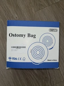 30 PCS Colostomy Bags, Ostomy Bays for Lleostomy Stoma Care, Cut to Fit - Picture 1 of 3