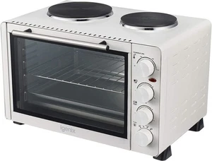 Igenix IG7130 Electric Mini Oven Grill & Double Hotplate Hob 30L 1500w White - Picture 1 of 8